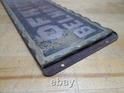 BELMAR ICE Co OFFICE Original Old Scalloped Chip Glass Reverse Under Glass Sign