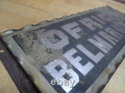 BELMAR ICE Co OFFICE Original Old Scalloped Chip Glass Reverse Under Glass Sign