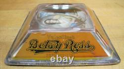 BETSY ROSS CIGARS Old Advertising Glass Change Receiver Tray Sign Brunhoff Ohio