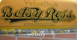 BETSY ROSS CIGARS Old Advertising Glass Change Receiver Tray Sign Brunhoff Ohio