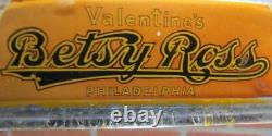 BETSY ROSS CIGARS Old Advertising Glass Change Receiver Tray Sign Brunhoff Ohio