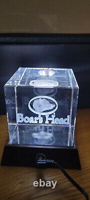 BOAR'S HEAD CRYSTAL glass award withlight