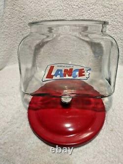 BUNDLE DEAL- VINTAGE LANCE SNACKS METAL RACK & GLASS LANCE JAR With LID