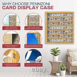 Baseball Card Display Case Sports Card Display Frame Lockable 70 Ungraded Card