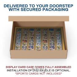 Baseball Card Display Case Sports Card Display Frame Lockable 70 Ungraded Card