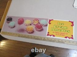 Baskin Robbins ice cream 1970s store display sign ROSETTES flower cupcake glass