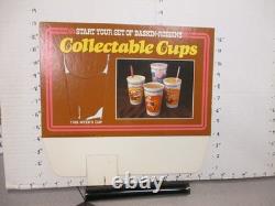 Baskin Robbins ice cream 1978 store display sign DRINKING GLASS holder premium
