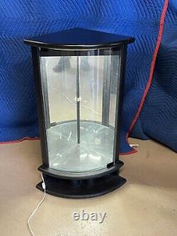 Black glass back Curved Corner Curio store display home lighted Laurier Pick Up