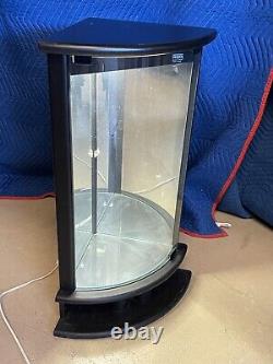 Black glass back Curved Corner Curio store display home lighted Laurier Pick Up