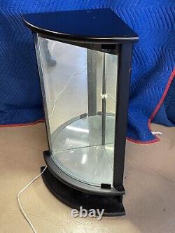 Black glass back Curved Corner Curio store display home lighted Laurier Pick Up