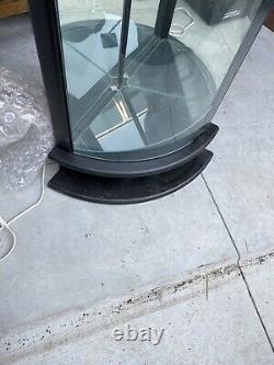 Black glass back Curved Corner Curio store display or home light