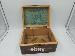 Blue Ridge Glass Corp Salesman Sample Cherry Box Vintage