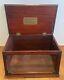 Boston Garter Store Display Cabinet Advertising Case Mahogany Wood Glass C1900s