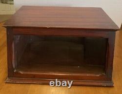 Boston Garter Store Display Cabinet Advertising Case Mahogany Wood Glass c1900s