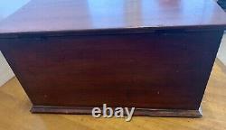 Boston Garter Store Display Cabinet Advertising Case Mahogany Wood Glass c1900s