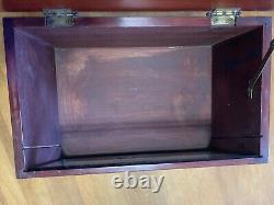 Boston Garter Store Display Cabinet Advertising Case Mahogany Wood Glass c1900s