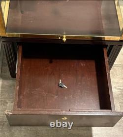Brooks Brothers Madison Ave Store Glass, Brass, Wood Display Cabinets A Pair