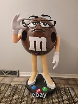 Brown M&M Chocolate With Glasses Store Candy Display, Great Condition