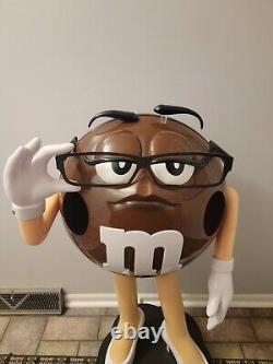 Brown M&M Chocolate With Glasses Store Candy Display, Great Condition