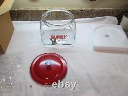 Bunny Bread Advertisement Glass Jar With Lid NEW OLD STOCK EXC COND