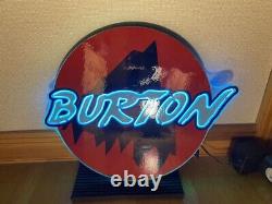 Burton Snowboards Neon Sign Glass Display Rare Vintage Advertising Collectible