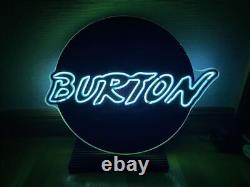 Burton Snowboards Neon Sign Logo Glass Display Advertising Vintage