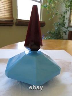 Cacharel Lou Lou FACTICE Big Dummy Bottle Store Display Blue Milk Glass