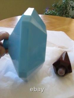 Cacharel Lou Lou FACTICE Big Dummy Bottle Store Display Blue Milk Glass