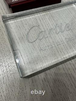 Cartier Authorized Dealer Glass & Red Wood Sign