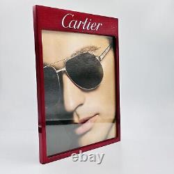 Cartier Glasses Display Advertisement Logo Store Sign Stand Original Red NOS