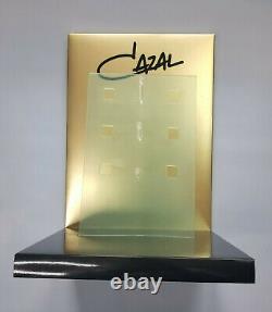 Cazal 3 Piece Logo Display Unit In Gold Black Cardboard & Plexiglass