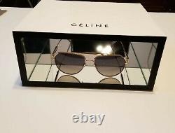 Celine Logo 3 Piece Display In White Chipboard With Interior Glass Mirror