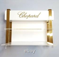 Chopard Four Piece Institutional Display Unit In Ivory Plexiglass & Gold Metal