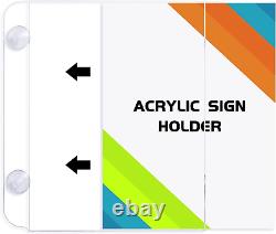 Ciaoher Acrylic Sign Holder 8.5 X 11, Clear Acrylic Frames Glass Window Wall Mou