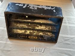 Clark's ONT Boilfast Thread Spools Store Countertop Display Case With Glass Door