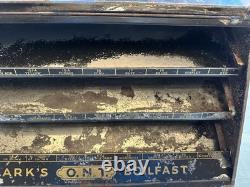 Clark's ONT Boilfast Thread Spools Store Countertop Display Case With Glass Door