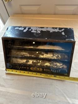 Clark's ONT Boilfast Thread Spools Store Countertop Display Case With Glass Door