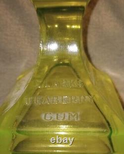 Clark's Teaberry Gum Vaseline Glass Advertising Store Display 1920's