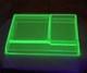 Clarks Teaberry Gum Display Tray Uranium Glass