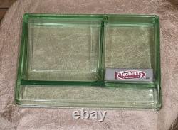 Clarks Teaberry Gum Display Tray Uranium Glass