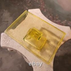 Clarks Teaberry Gum Store Display Stand Vaseline Glass Canary Glass Uranium Glow