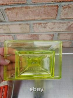 Clarks Teaberry Gum Store Display Stand Vaseline Glass Canary Glass Uranium Glow
