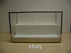 Coach Glass Tabletop Slide Out White Display Case Two Tier Display Cabinet