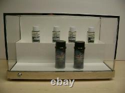 Coach Glass Tabletop Slide Out White Display Case Two Tier Display Cabinet