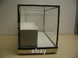 Coach Glass Tabletop Slide Out White Display Case Two Tier Display Cabinet