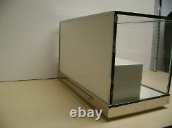 Coach Glass Tabletop Slide Out White Display Case Two Tier Display Cabinet