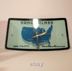 Coachglass.com Advertising Windshield Clock Display