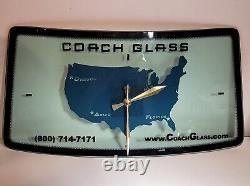 Coachglass.com Advertising Windshield Clock Display