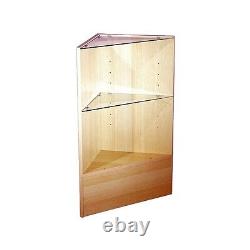 Corner Showcase With Glass Shelf For Full Vision Maple Sctcm