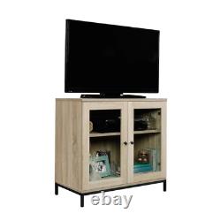 Curiod 2-Door Glass-Fronted Wooden Display Cabinet or TV Stand